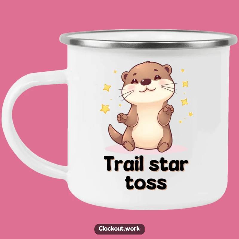Funny Otter Star Juggler Camping Mug: Sip Under the Stars with Playful Charm