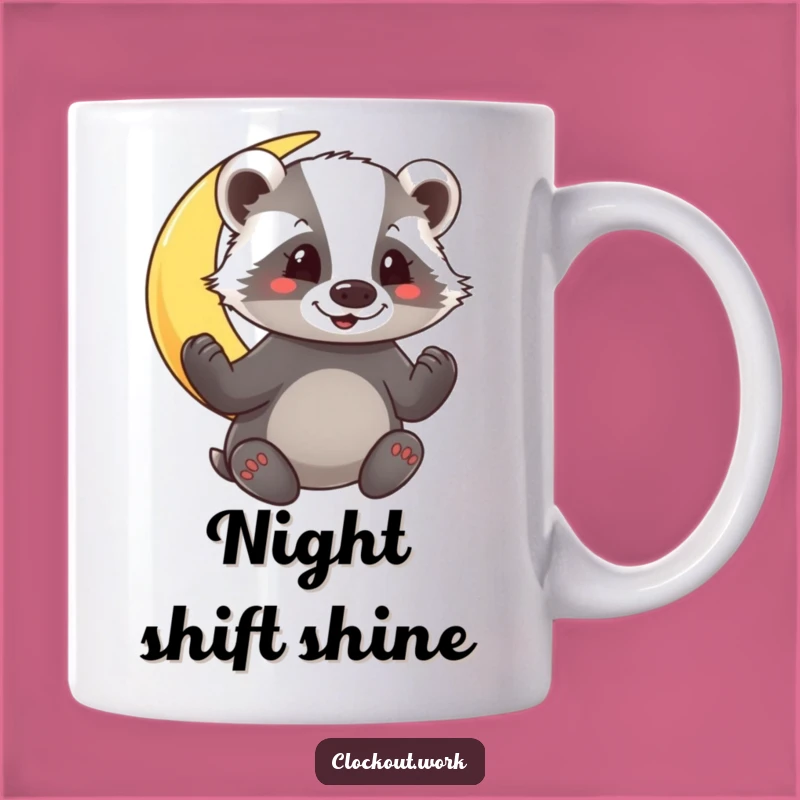 Funny Badger Moon Polisher Mug: A Whimsical, Celestial Gift for Stargazers