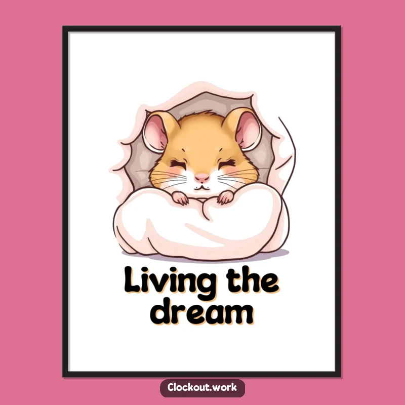 Funny Dormouse Sleepy Poster: Add Sweet Dreams to Your Walls