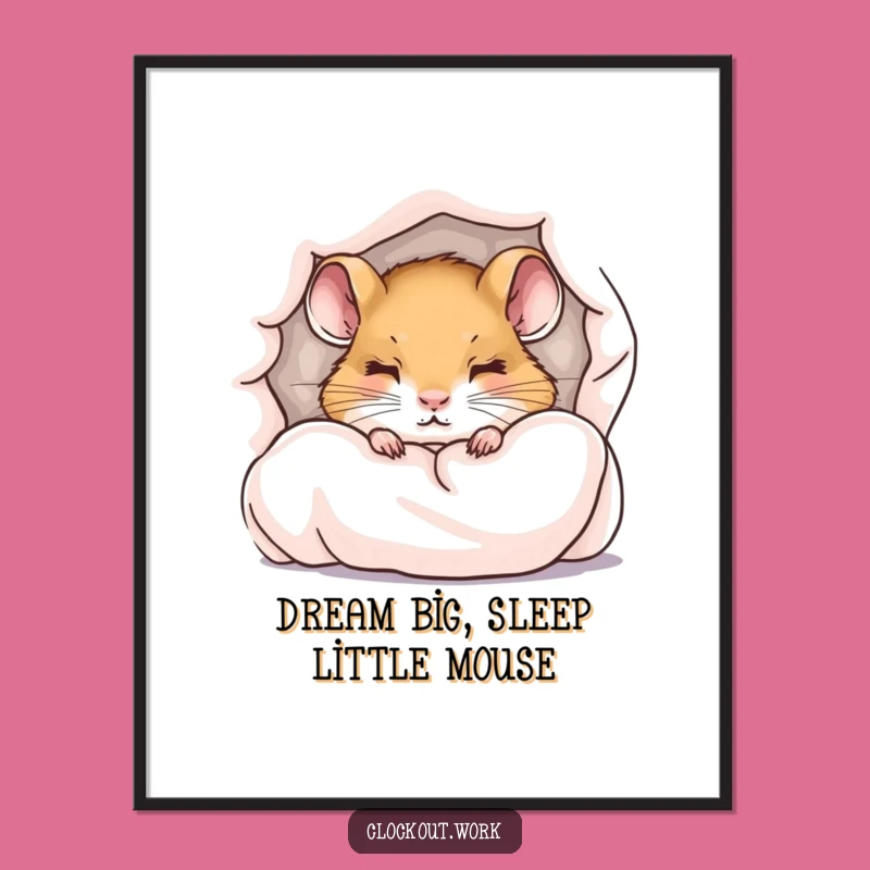 Funny Free Printable Wall Art: Sleepy Dormouse - Cozy Downloadable Decor!