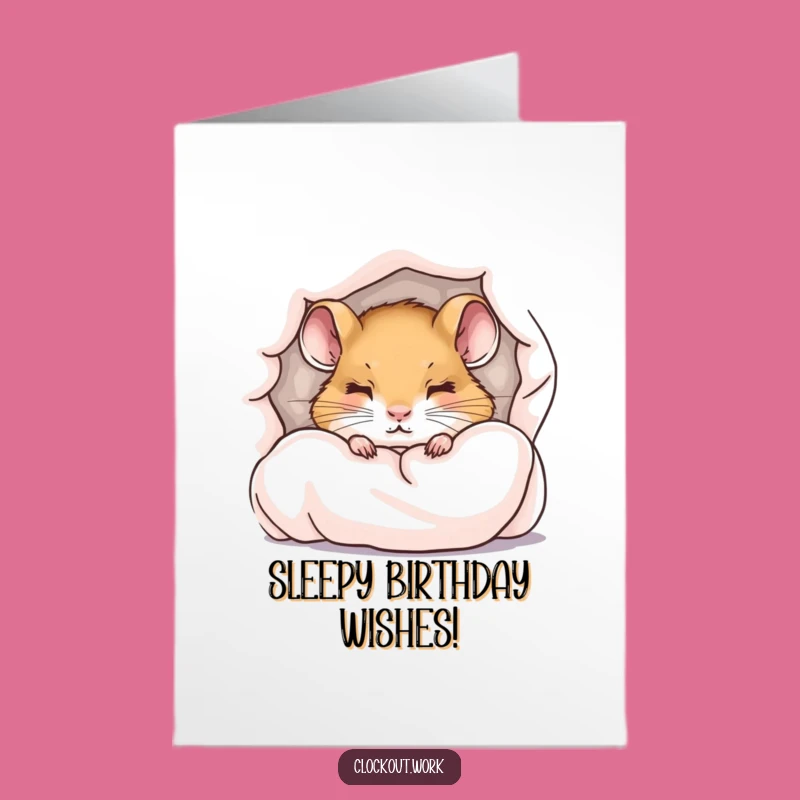 Free Printable Birthday Card: Sleepy Dormouse - Adorable Downloadable Gift!