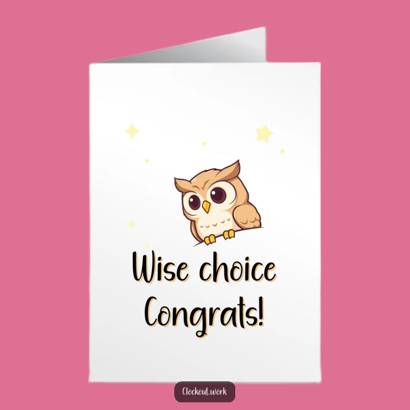 Free Printable Congratulations Card: Owl Star Gazer, Celebrate with Wonder
