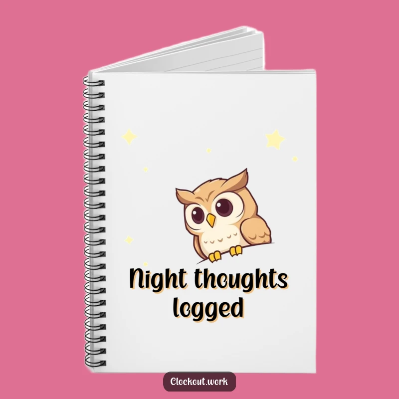 Funny Curious Owl Night Sky Notebook: Jot Down Your Wise Thoughts